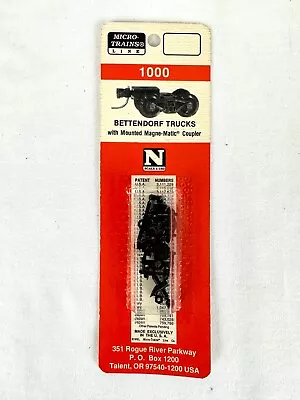 Micro-Trains N Scale 1000 - Bettendorf Trucks With Mounted Magne-Matic Couplers • $7.99