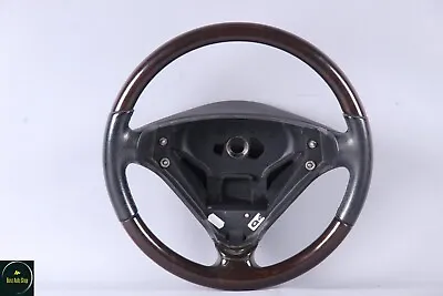 05-08 Mercedes R171 SLK350 C280 C350 Steering Wheel Wood Black 1714600203 OEM • $179.99