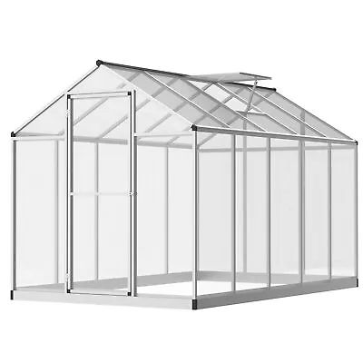 £346.99 • Buy Outsunny 10x6ft Aluminium Greenhouse With/ Door Window Galvanized Base PC Panel