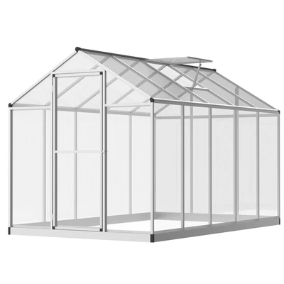 £346.99 • Buy Outsunny 10x6ft Aluminium Greenhouse With/ Door Window Galvanized Base PC Panel