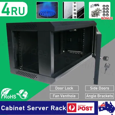 4U 4RU Cabinet Server Network Comms Data Rack LAN 19 Inch Wall Mount 450mm Deep • $111.55