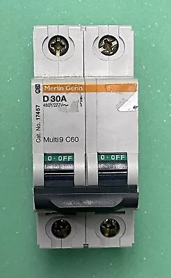 Merlin Gerin Multi 9 C60 Circuit Breaker D30A  Cat No. 17457 • $12