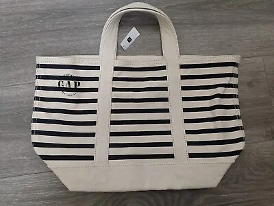 NWT GAP Nautical Striped Thicker Canvas Tote Beach Shopper Bag • $35