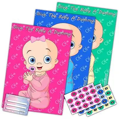 £2.99 • Buy Baby Shower Party Games - GIVE THE BABY A DUMMY -  Large A2 Poster  -  20 Player
