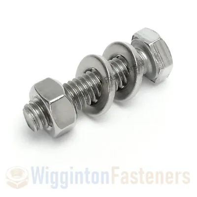 £0.99 • Buy M3 M4 M5 M6 M8 Nuts And Bolts / Fully Threaded Set Screw + Washers A2 STAINLESS