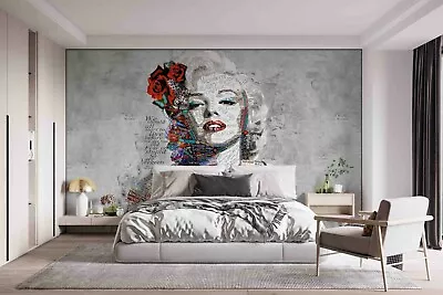3D Marilyn Monroe Rose Vintage Self-adhesive Removable Wallpaper Murals Wall 205 • $25.91