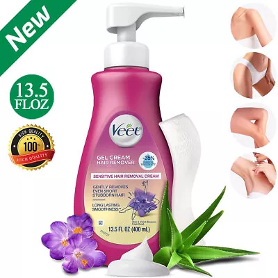 13.5oz Veet Gel Cream Hair Remover Crema Depilatoria Sensible Con Aloe Vera • $17.92