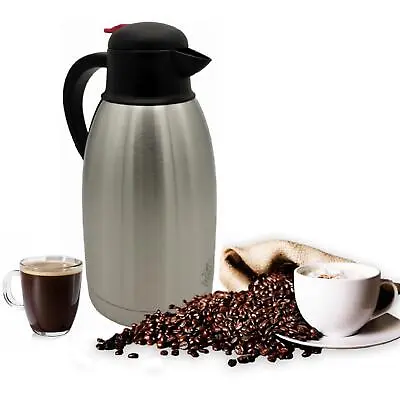 Stainless Steel Vacuum Kettle Flask Dispenser Hot Cold Tea Coffee Insulated Jug • £11.95