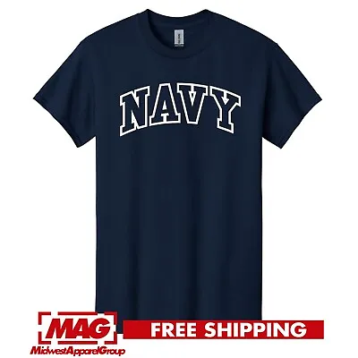 US NAVY ARCHED T-SHIRT Armed Forces Military Seals American Tee United States • $12.99