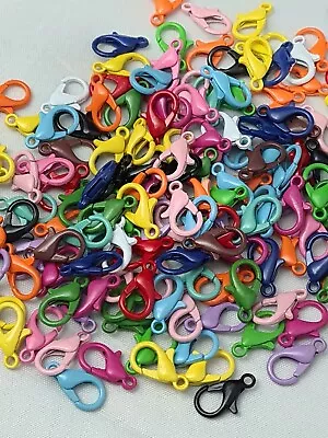 15 Coloured Lobster Clasps Metal 12.5mm  For Jewellery Making (LC 100) • £3.40