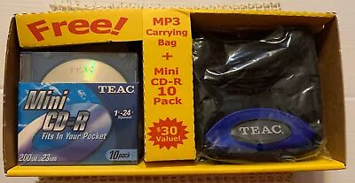 New Teac MP-330 Mini CD/MP3 Player Case & 10 Pack Mini CD-Rs With Cases • $10