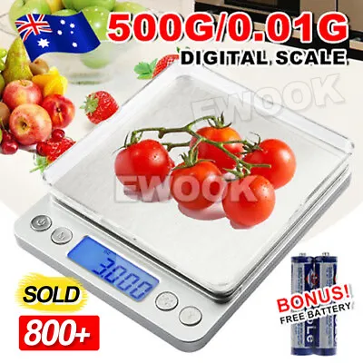 $12.85 • Buy 0.01G-500G Electronic Mini Digital Pocket Jewelry Gold Weighing Kitchen Scales
