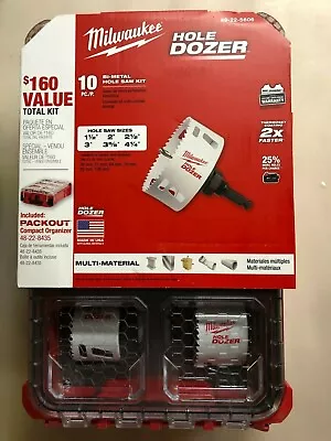 Milwaukee 49-22-5606 Packout Hole Dozer 10 Pc Bi-metal Hole Saw Kit • $189