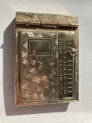 Vintage Mini Personal Pocket Size Metal Flip-top Address Phone Book Rolodex • $9