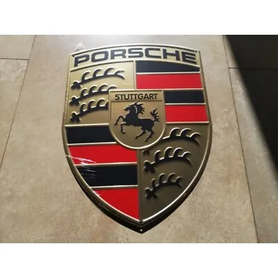 PORSCHE DECORATIVE PLATE FOR PUB GARAGE OR EXHIBITION 390mm X 300mm NEW PORSCHE • $120