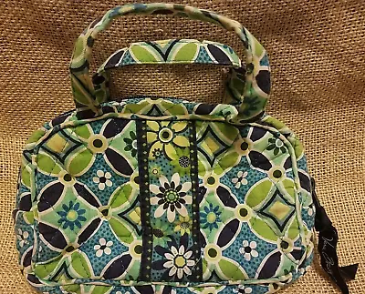 Vera Bradley Floral Blue Retired Daisy Daisy Cotton Small Cosmetic Makeup Bag • $6