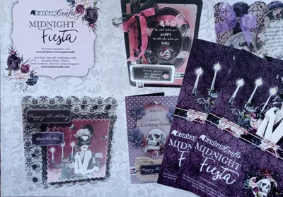 £4.99 • Buy Kanban Crafts Midnight Fiesta Collection, A4 Card Stock, A4 Toppers And Inserts