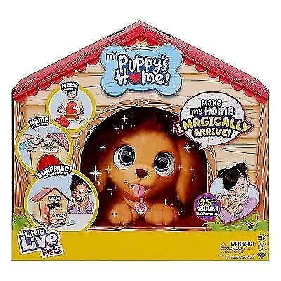 Little Live Pets My Puppy's Home Interactive Plush Toy Puppy & Dog House (26477) • $55.99