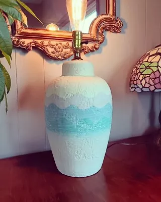 Vintage 1980's Southwestern Memphis Desert Pastel Pottery Postmodern Table Lamp • $199.99