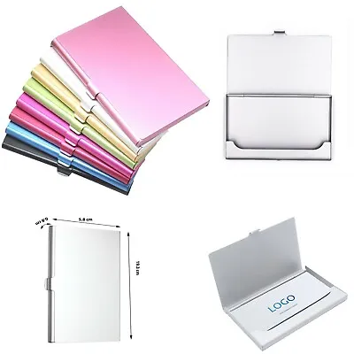 £4.99 • Buy Personalised Business Card Holder - Light Card Case For ID Cards, Credit Cards