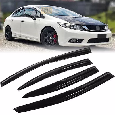 For 2012-2015 Honda Civic Mugen Style Window Visor Vent Rain Guards Deflector • $32.99