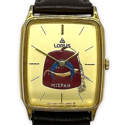 Vintage Lorus Wristwatch Masonic Mizpah 1980s New Band & Battery Runs V515 • $49.99
