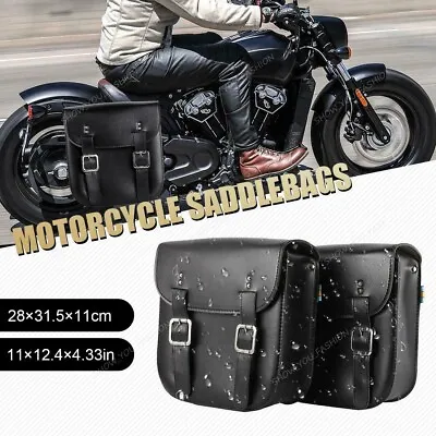 $62.99 • Buy Black Side Saddlebags Bags For Yamaha V-Star Vstar 950 1100 1300 Classic Stryker