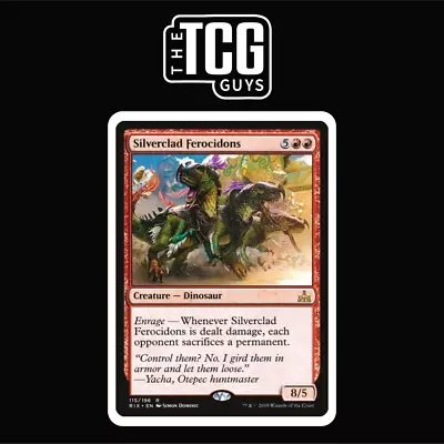 Magic The Gathering - Silverclad Ferocidons - Rivals Of Ixalan - Rare MTG TCG • $23