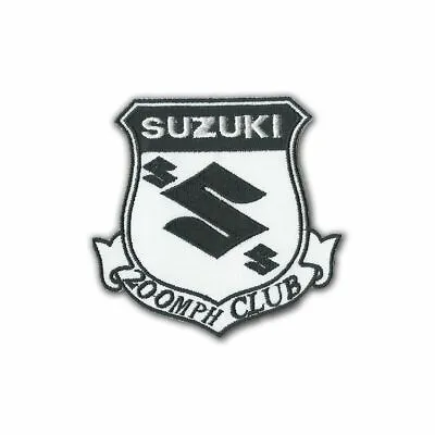 $9.99 • Buy Suzuki 200MPH Club 9 Cm X 7 Cm Iron-on Or Sew-on Embroidered Patch Badge