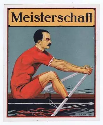 Meisterschaft Original Outer Cigar Box Label Rowing • $30