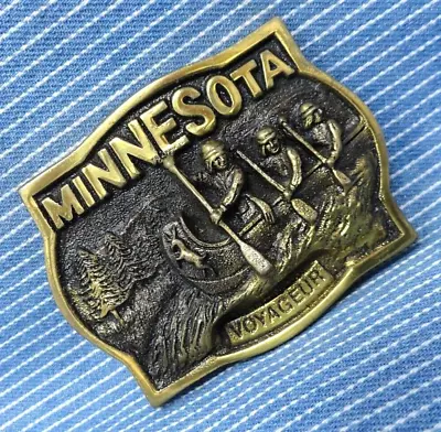 Minnesota Voyageur Belt Buckle # Registered Brass Vtg 80s Heritage Mint .BMW746 • $39.95