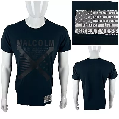 Roots Of Fight Malcolm X Mens Medium Shirt Black The Greatness Champion Hated • $49.99