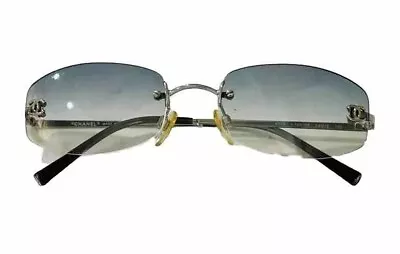 Vintage Chanel Rimless Sunglasses 4002 C.124/55 54019 130 • $250