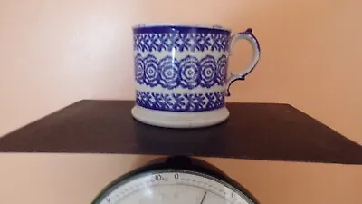 £95 • Buy Antique Irish Pottery Spongeware Spatterware Painted Oversized Mug