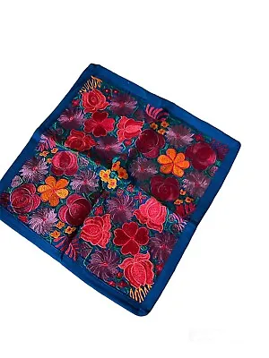 Embroidered Mexican Pillow Case Mexican Textiles Pillow Cover Floral Pillow • $27