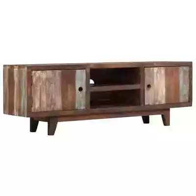 TV Stand TV Unit Sideboard TV Console Cabinet Solid Acacia Wood Vintage VidaXL V • $411.99