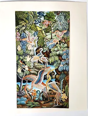 Egrets By Artist Raka Turas Vintage Art Print Birds Wildlife • $22.13