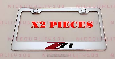 2X Z71 Stainless Steel Chrome Mirror Finished License Plate Frame Holder • $22.99