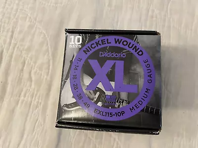 10 Sets EXL115 Electric Guitar Strings 11-49 Medium  D'Addario EXL115-10P • $48