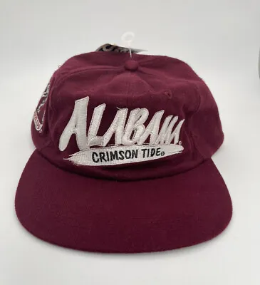 Alabama University Crimson Roll Tide Vtg College Sports Strap Snapback Hat Cap • $24