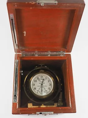 Rare Vintage Hamilton Watch Co. Model 22 Chronometer Watch W/ Wooden Case • $2100