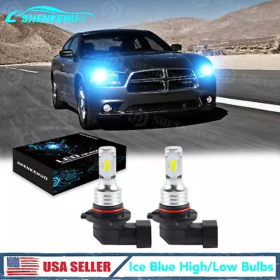 2x Ice Blue LED Headlight Bulbs High/Low Beam For Dodge Charger 06-2014 16-2019 • $18.36