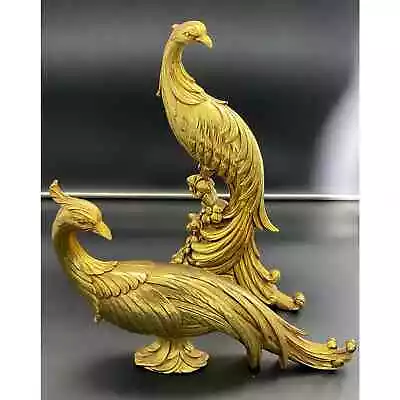 Vintage MCM 1960-1970’s Syroco Gold Pheasant Peacocks • $40