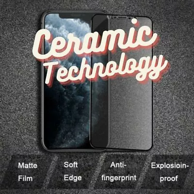 $13.97 • Buy 2 X Ceramic 🔥  Anti Glare Matte Screen Protectors For Iphone 12, 12 Pro Max