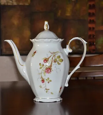 Shabby Chic W Eschenbach Bavaria Germany Briar Rose China Tea/Coffee Pot • $155