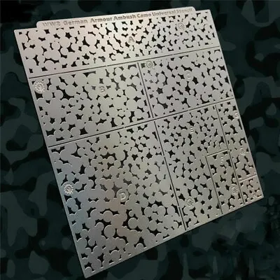 WWII German Forest Ambush Camouflage (Style A) Stencil (Masking) For 1/32 1/35 • $10