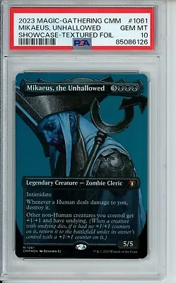 MTG - Mikaeus The Unhallowed - Textured Foil CMM - Graded PSA 10 GEM MINT • $169.99