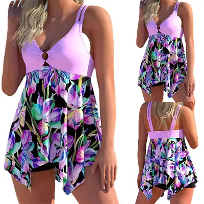 £4.79 • Buy UK Womens Summer Swim Dress Skirt Swimdress Padded Swimwear Swimsuit Plus Size