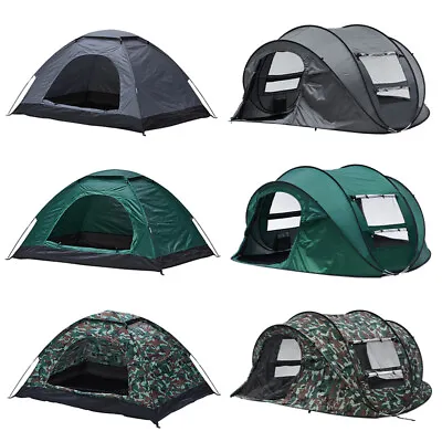 2 - 3 Man Person Camping Tent Waterproof Room Outdoor Hiking Backpack Fishing • £49.99