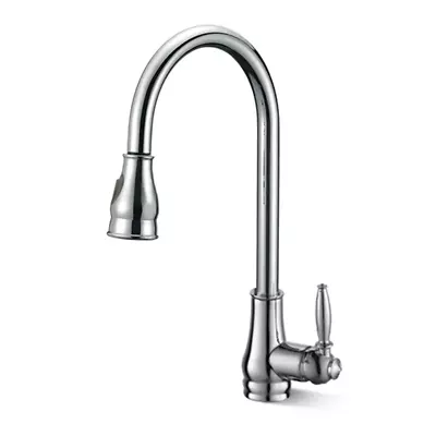 Round Chrome Vintage 360 Swivel Pull Out Mixer Tap Bar Faucets Brass • $119.95
